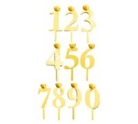Number Candle Holders | 10 pezzi per feste di compleanno | Digital Cake Candle Holders | for Party Planners Home Bakers Retail Stores Retail Graduation Bakeries Family Gathering