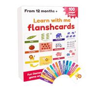 Number Flash Cards, Words Flashcard Set of 100, Number Learning Flash Cards for Early Education, Interactive Activities for Kids Aged Over 1, 5 x 3.7 inches