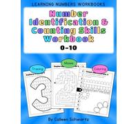 Number Identification & Counting Skills Workbook 0-10: Tracing, Mazes, Coloring