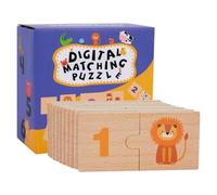 Number Matching Puzzle - 1-10 Wooden Math Manipulatives, Award Winning Counting Toys with Colorful Pegs, Educational Early Learning Tool, Homeschool Supplies for Holiday and Preschool Growth