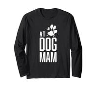 Number One Dog Mam - Festa della mamma divertente e divertente Maglia a Manica