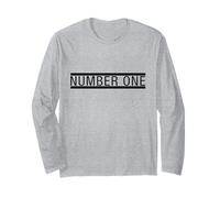 Number One Illustration Novelty Graphic Designs Maglia a Manica