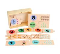 Number Puzzles for Toddler 1-3, Portable Educational Wooden Number Toys, (4.61x1.77x6.5 inches), Interactive Learning Games for Preschool, Kindergarten, Classroom Activities