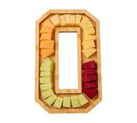 Number Salumi Tray - Wiederverwendbare Speiseplatte Aus Holz, Mit Buchstaben Und Zahlenmuster | Große Servierplatte Für Geburtstag Jubiläum Party | Zum Servieren Von Süßigkeiten Kuchen Aufschnitt