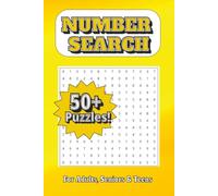 Number Search Book: Easy to Read Print, 6 x 9 inches, 110 Pages | 50+ Puzzles… Gift for Vacations, Holidays, or anytime!