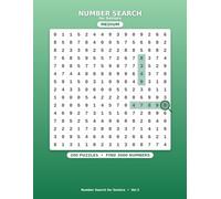Number Search for Seniors Medium: 200 Large Print Puzzles -- Find 3,000 Numbers -- Brain Activity Book for Seniors and Adults