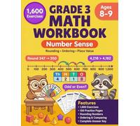 Number Sense Workbook for Grade 3: Math Practice Workbook for Ages 8-9 With 1,600 Problems & Answer Key | Odd & Even Numbers, Roman Numerals, Number Patterns, Estimation & Rounding