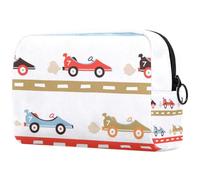 Number Seven Racing Cars - Trousse da donna, per articoli da toeletta da viaggio, grande, pratica borsa organizer con cerniera, Multi, 18.5x7.5x13cm/7.3x3x5.1in, Beauty case