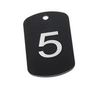 Number Tag 1-100, 100-200 Rectangular Aluminum Plate Personalized Customized Keyring Club ID Card Anti-lost Series Keychain(con Anello） Per Hotel(Black,101-200)