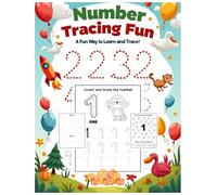 Number tracing fun workbook: Count & Trace Numbers For Toddlers, Preschool, and Kindergarten Kids Ages 3 - 5 | Beginners Math Activity Book For Preschoolers & Kindergarteners