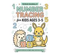 Number Tracing Workbook for Kids Ages 3-5: Learn Numbers, Counting, Handwriting Practice and Cute Animal Activities for Preschool and Kindergarten