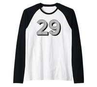 Number Twenty Nine #29 Evento di Compleanno Uniforme Sportiva Maglia con Maniche Raglan