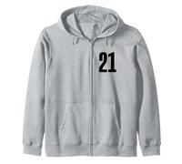 Number Twenty One #21 - Uniforme per Squadre Sportive, Compleanno 21 Felpa con Cappuccio