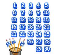Numbered Pencil Caps - Pencil Toppers | Reusable Labels Pencils Tags