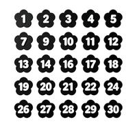 Numbered Pencil Toppers 1-30 Set Reusable Pen Marking Set For Any Labels