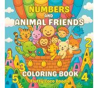 Numbers and Animal Friends: Simple and cute coloring book