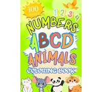 Numbers ANIMALS Coloring Books for Kids Alphabet Cute Characters Mermaid Cute Animals Outline Picture Coloring Book for Kids