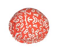 Numbers Arts Cuffia da bagno stampata, protezione per capelli a doppio strato, copertura elastica per capelli per lavare il viso, 27 cm
