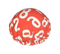 Numbers Arts - Cuffia da doccia riutilizzabile, a doppio strato, mantiene i capelli asciutti, si adatta a tutte le teste