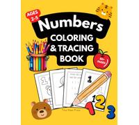 Numbers Coloring and Tracing Book: 123 Coloring Book for Numbers 1-20, Handwriting, and Number Recognition with Various Fonts