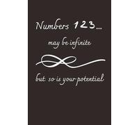 Numbers may be infinite, but so is your potential: Mathematics notebook for students - squared grid for equations, problem-solving, and endless learning.