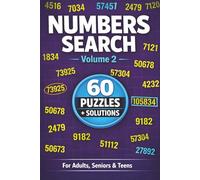 Numbers Search Volume 2: For Adults, Seniors & Teens | 60 Puzzles & Solutions