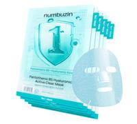 numbuzin No.1 Sheet Mask | Pantothenic B5 Hyaluronic Active Clear Mask | Calming, Soothing, Hydrating | Acne Prone Skin | Controls Excess Oil, Reduces Redness, Safe for Sensitive Skin | 5 Sheets
