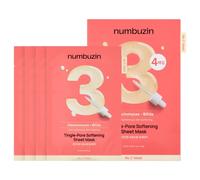 Numbuzin No.3 Maschera per il restringimento dei pori con fermenti - 4 pezzi