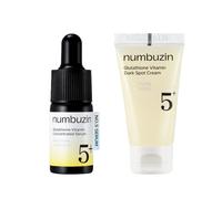 numbuzin - No.5+ Glutathione Vitamin Concentrated Serum - 10ml (1ea) & Dark Spot Cream - 15ml (1ea) Set