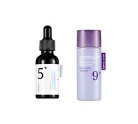 numbuzin - No.5+ Glutathione Vitamin Concentrated Serum - 30ml (1ea) & No.9 NAD+ PDRN Glow Boosting Toner - 30ml (1ea) Set