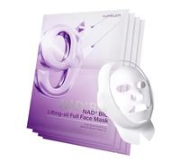 numbuzin No.9 Sheet Mask | NAD+ BIO Full Face Mask | Improves Jawline, Jowls, Wrinkles, Neck Lines | Peptides, NAD+, Collagen | Skin Firmness | 4 Sheets + Band