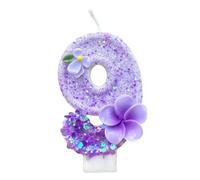 Numerate - Topper per Torte con Lustrini - Candeline per Torte con Design Floreale | per Uomo Donna Famiglia Mamma Papà Bambini Nonni