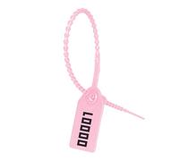 numerato sigillato a prova di manomissione, 100 pezzi di sigilli di sicurezza numerati in plastica for borse for indumenti e scarpe multicolore 250 mm(Light Pink)