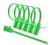 numerato sigillato a prova di manomissione, Sigilli di plastica autobloccanti numerati monouso multicolore da 320 mm, confezione da 100 pezzi(Green,200pcs)