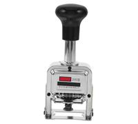Numeratore Autoinchiostrante Metallico 5 Cifre Funzionamento Automatico | Design da Scrivania Resistente, Manico Ergonomico Integrato, per Archivio e Scuola
