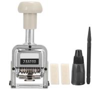 Numeratore automatico, timbro numeratore a 7 cifre Strumenti autoinchiostranti per stampaggio metalli per materiale scolastico per attrezzature da ufficio