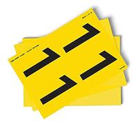 Numeri 0-9, confezione da 10 - 108 mm di altezza, 300 x 200 mm, vinile autoadesivo giallo