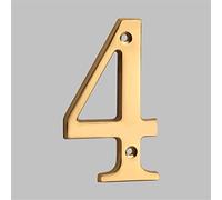 Numeri 3D galleggianti in ottone massiccio, 10,2 cm, lettere dorate, numeri moderni, per porta dell'appartamento, lettere dell'alfabeto digitale per casa, indirizzi esterni, segnaletica esterna