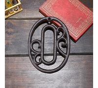 Numeri 3D in ghisa, stile industriale, creativo, numero 11,5 cm, 11,5 cm, marrone laccato, numeri per indirizzi da 0 a 9, con viti, per casa, ristorante, parete, soggiorno, hotel, cassetta postale per