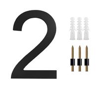 Numeri 3D per cassette postali, Numero civico galleggiante da 200 mm/8 pollici, numeri ABCD neri, cartello indirizzo, lettere 0 a 9, grandi targhe moderne for porte, for esterni, for d'ingresso(2)