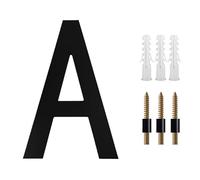 Numeri 3D per cassette postali, Numero civico galleggiante da 200 mm/8 pollici, numeri ABCD neri, cartello indirizzo, lettere 0 a 9, grandi targhe moderne for porte, for esterni, for d'ingresso(A)