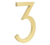 Numeri 3D per cassette postali, Numero civico galleggiante moderno da 4/6 pollici, cartello con numero dorato 10/15 cm, for edifici moderni, targhetta for indirizzo esterno(10cm 3)