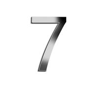 Numeri a specchio 3D in acrilico ispessito argento - Specchi autoadesivi in plexiglass per combinazione gratuita - infrangibili adesivi da parete di sicurezza fai da te, decorazione numero 7