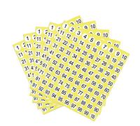 Numeri Adesivi,50 Fogli 1-100 Rotondi Autoadesive Numeri Etichette, Piccoli Autoadesivi con Numerati per lo Smistamento e l'ordinamento in Magazzini,Uffici,Scuole e Altri Luoghi,diametro 1 cm