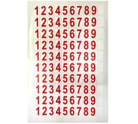 Numeri adesivi da 1 a 9 con anche spazio bianco per i cartellini segnaprezzo in PVC banco macelleria, è un foglio tipo A4 contenete 10 combinazioni (5 Fogli)