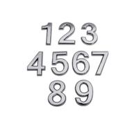Numeri Autoadesivi 0-9 in ABS Argentato per Porta e Parete | Design Tridimensionale, Adesione Forte e Lettura Chiara, per Ufficio e Casa, Finitura che Non Sbiadisce