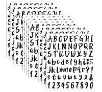 Numeri Autoadesivi 720 Pezzi, 10 Fogli Adesivi per Bambini Impermeabili per Lettere Autoadesive, Numeri Civici, per Cassetta delle Lettere, Targhette, Numero di Indirizzo, fai da te, Scrapbooking