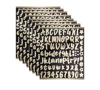 Numeri Autoadesivi 810 pezzi, 10 fogli oro Adesivi per Bambini impermeabili per lettere autoadesive, numeri civici, per cassetta delle lettere, targhette,numero di indirizzo,fai da te,scrapbooking