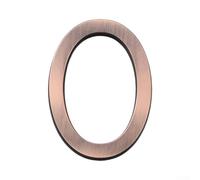 Numeri autoadesivi per cassetta postale da 0 a 9, bronzo e metallo, 20 | Metallo placcato in bronzo, aspetto elegante, migliora il fascino del marciapiede, altezza 10 cm, due set completi inclusi