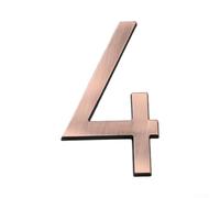 Numeri autoadesivi per cassetta postale da 0 a 9, bronzo e metallo, 20 | Metallo placcato in bronzo, aspetto elegante, migliora il fascino del marciapiede, altezza 10 cm, due set completi inclusi